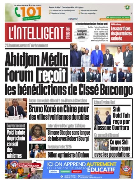 L’Intelligent en PDF:  24 heures avant l’événement Abidjan Média Forum reçoit les bénédictions de Cissé Bacongo