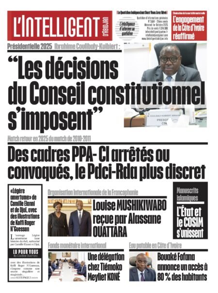 L’Intelligent en PDF:    Présidentielle 2025- Ibrahime Coulibaly-Kuibiert : ” Les décisions du Conseil constitutionnel s’imposent “