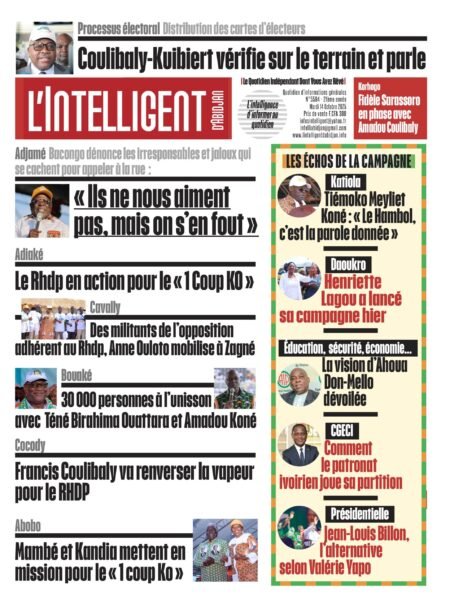 L’Intelligent en PDF:  Distribution des cartes d’électeurs  Coulibaly-Kuibiert vérifie sur le terrain   et parle