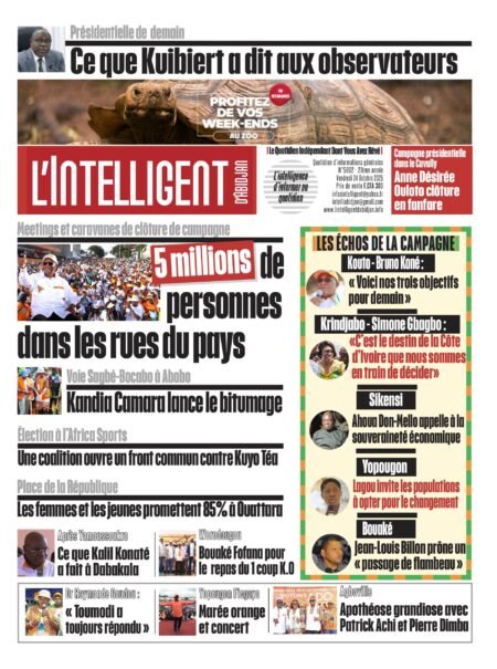 L’Intelligent en PDF:  Meetings et caravanes de clôture de campagne     5 millions de personnes dans les rues du pays