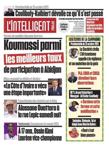 L’Intelligent en PDF:   Victoire du candidat Alassane Ouattara  Koumassi parmi les meilleurs  taux de participation à Abidjan