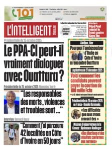 L’Intelligent en PDF :  Rejet du 25 octobre 2025 et manifestation le 8 novembre 2025     Le PPA-CI peut-il vraiment  dialoguer  avec  Ouattara