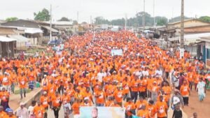 Mankono – Présidentielle 2025:   3000 militants dans la rue pour la victoire du candidat-président Ouattara