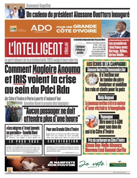 L’Intelligent en PDF:  Le parti absent de la présidentielle 2025 malgré leurs alertes   Comment Magloire Anouma et IRIS voient la crise au Pdci