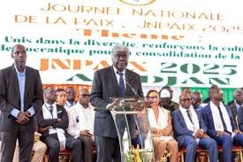 Journée Nationale de la Paix 2025 -Beugré Mambé aux jeunes : « Sous le leadership du Président Ouattara, le pays a renoué avec son ADN de paix »