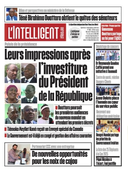 L’Intelligent en PDF : Palais de la présidence Leurs impressions après l’investiture du Président de la République