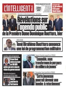 L’Intelligent en PDF: Social et développement hôtelier Révélations sur l’agenda public de la Première Dame Dominique Ouattara, hier