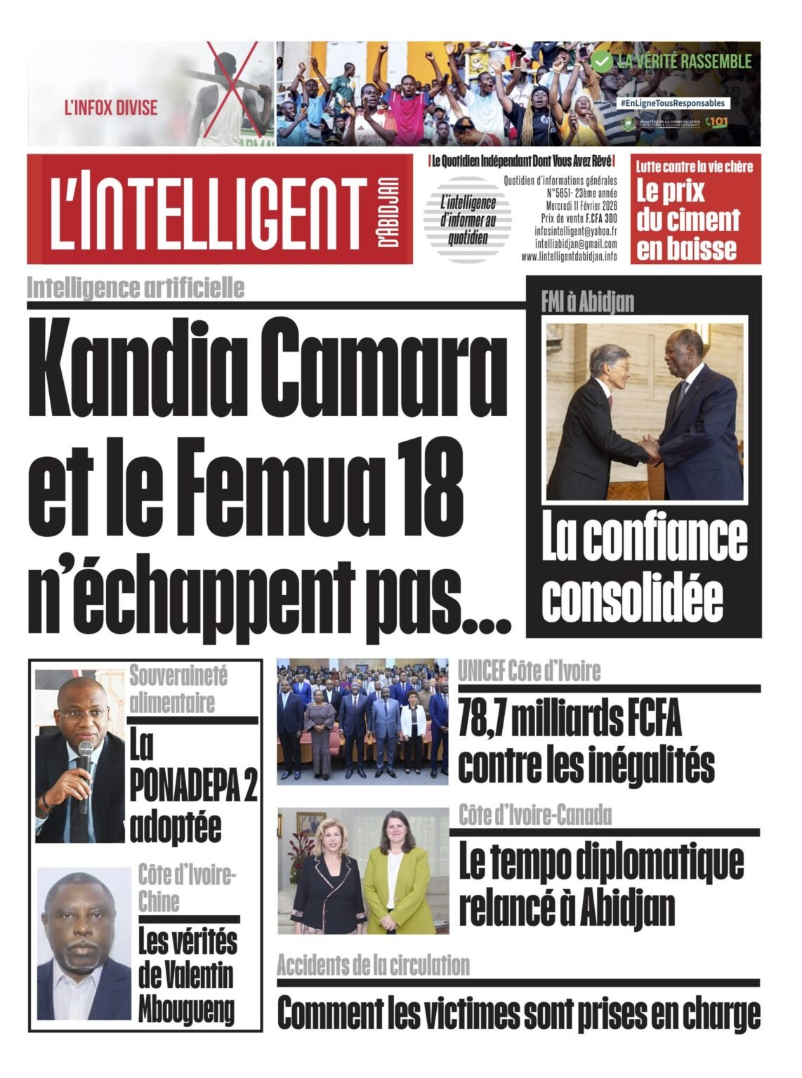 L’Intelligent en PDF: Intelligence artificielle Kandia Camara et le Femua 18 n’échappent pas ….
