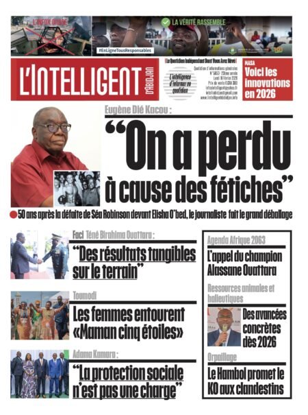 L’Intelligent en PDF: 50 ans après le combat Séa Robinson/Élisha O’bed – Eugène Dié Kacou : “ On a perdu à cause des fétiches »