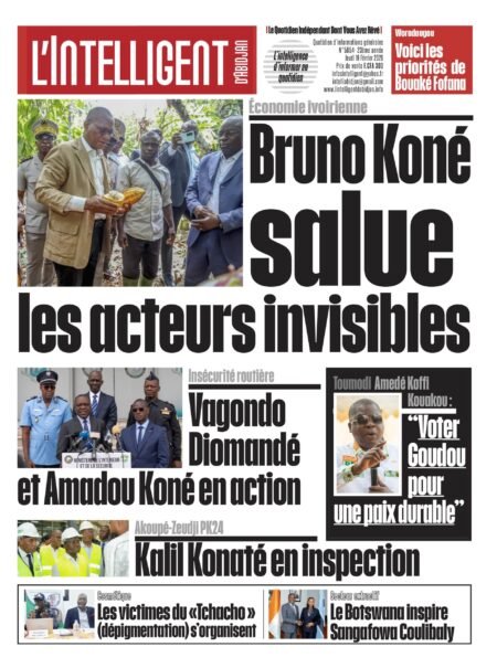  L’Intelligent en PDF:  Économie ivoirienne Bruno Nabagné Koné salue les acteurs invisibles